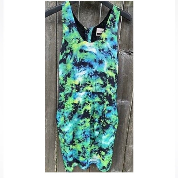 Under.Ligne by Doori Silk Tank Dress in Green Size 0 / XS - Picture 1 of 7